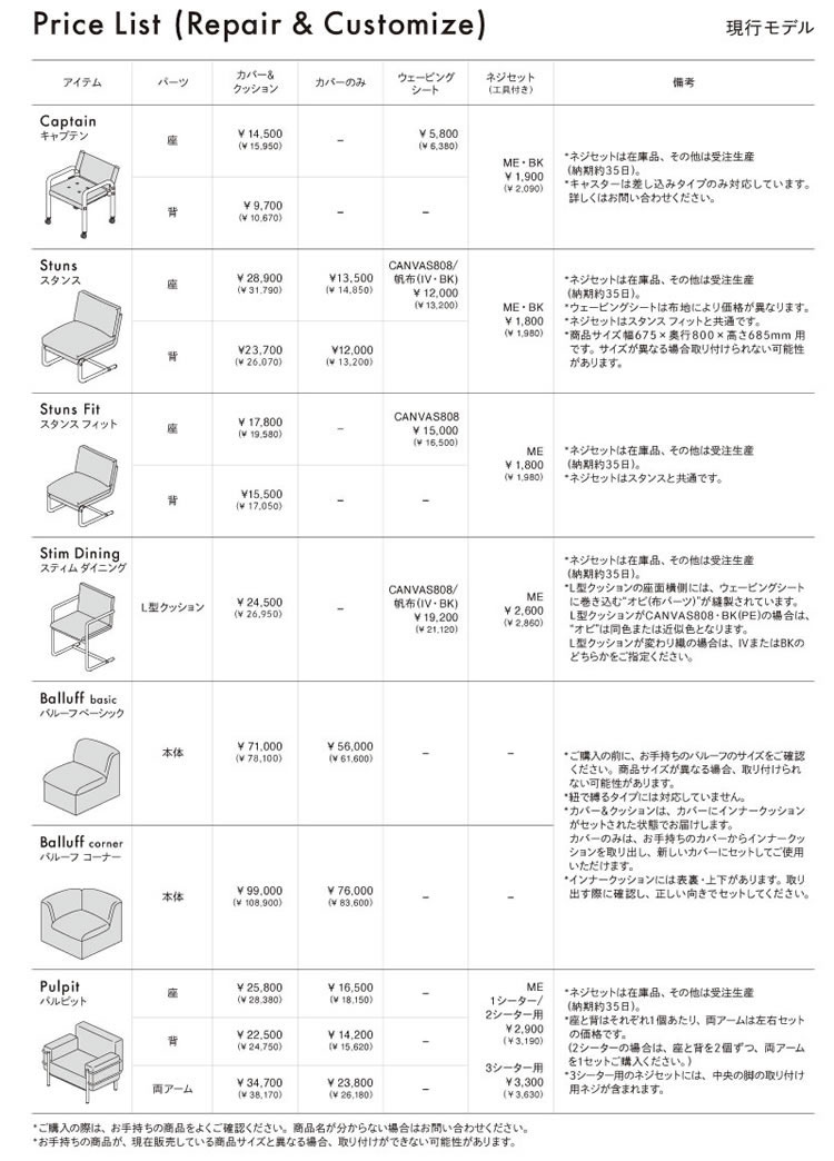 リペア表1
