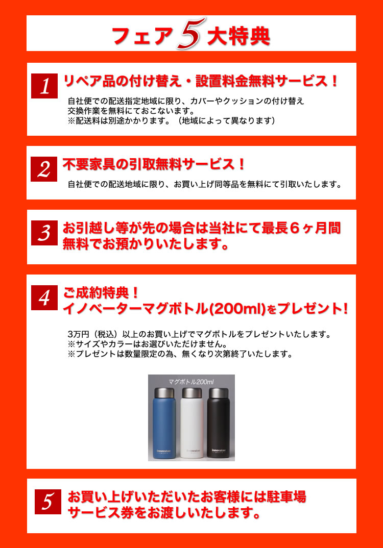 イノベーターフェアフェア5大特典